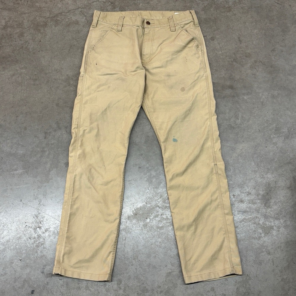 Carhartt Relaxed Fit Work Pants Khaki Mens Size 32x32